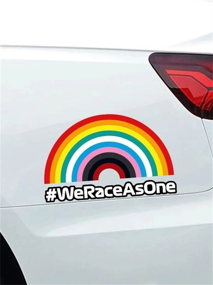 We Race As One Car Decal