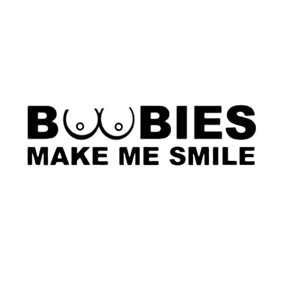 Window Sticker Boobies Make Me Smile