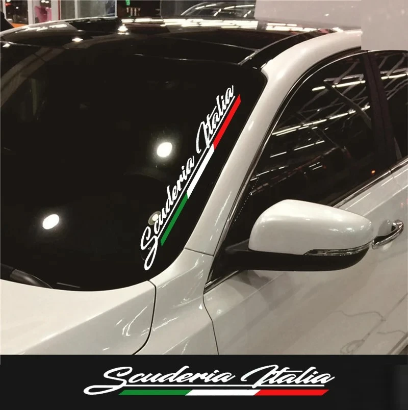 Stiker kaca depan untuk fiat 500 abarth alfa romeo